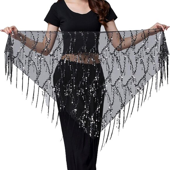 Women's Belly Dancing Belt Colorful Waist Chain Belly Dance Hip Scarf Belt - Picture 1 of 3